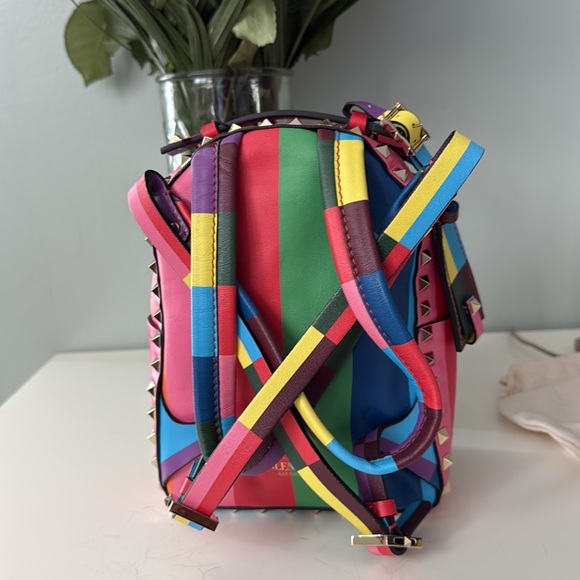 Valentino Rockstud 1973  Mini Backpack Rainbow Multicolor 2015 - Picture 7 of 11